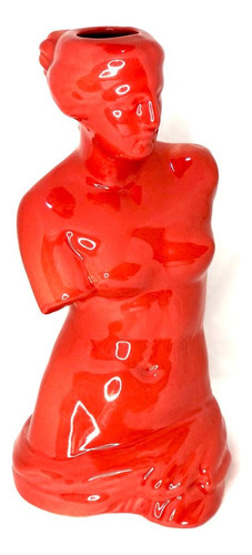 Florero/escultura Afrodita Completo Color Rojo Florero Escultura Afrodita Completo