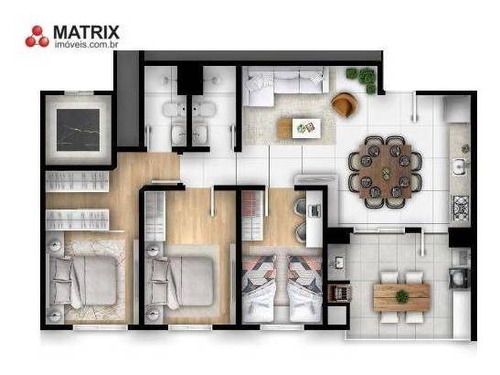 Imagem 21 de 30 de Cobertura Com 3 Dormitórios À Venda, 120 M² Por R$ 857.200,00 - Santa Cândida - Curitiba/pr - Co0498