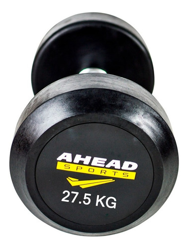 Dumbell Redondo Emborrachado Vulcanizado 27,5kg Cor Preto