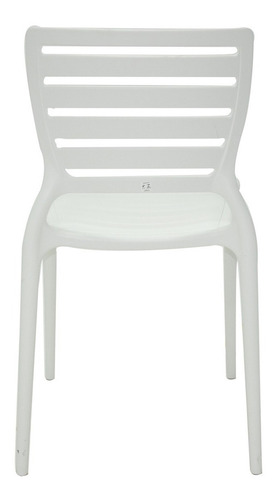 Imagem 5 de 5 de Cadeira de jantar Tramontina Sofia respaldo horizontal, estrutura de cor branco, 1 unidade