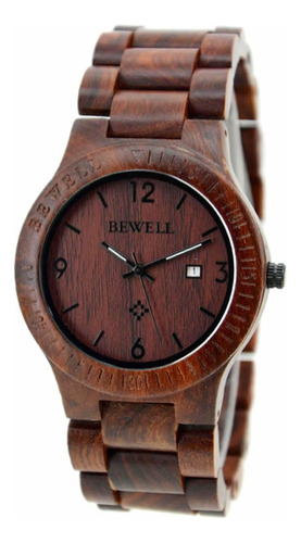 Bewell W086b - Reloj De Pulsera Para Hombre, De Madera, Ana.