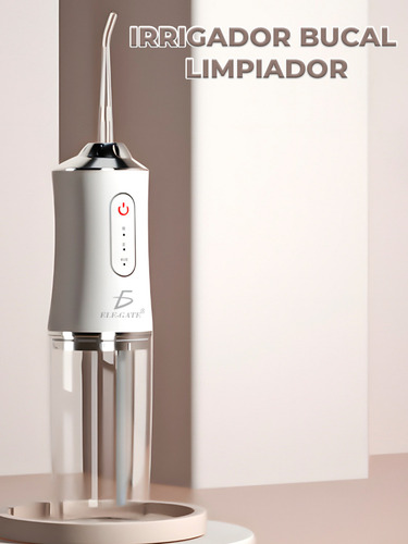 Irrigador Limpiador Bucal Escalador Eléctrico Recargable Color Blanco