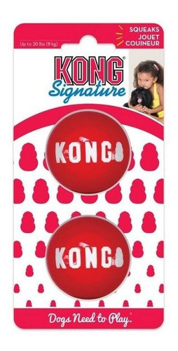 Kong Signature Balls G Brinquedo Para Cachorros