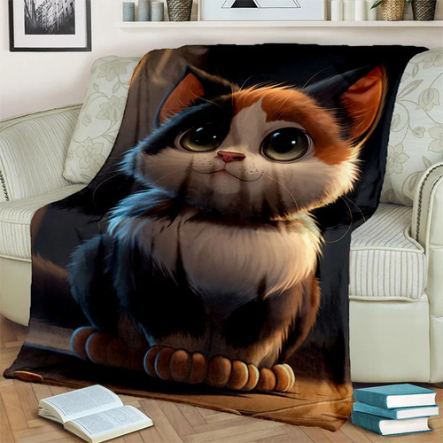 Cobertor 150x200cm Cute Calico Cat Garfield Cat Persian Cat