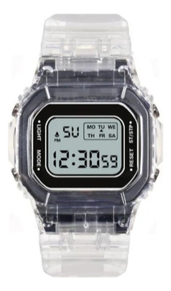 Reloj S8 Digital Transparente Cuadrado  Somos Tienda 