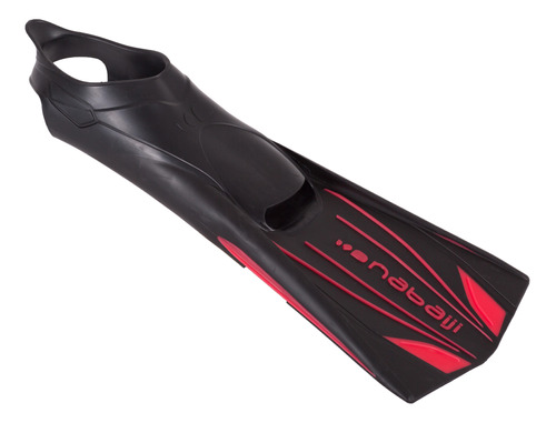 Aletas Largas Rígidas Natación Topfins Negro Rojo 900 Nabaij