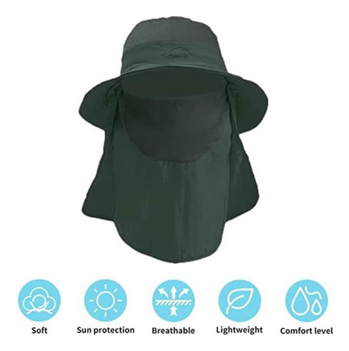 Sombrero Para El Sol Protector Gorro Pescador Anti-uv Upf50+