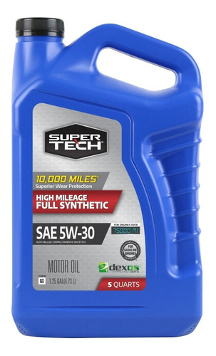 Aceite Sintetico Super Tech Alto Kilometraje 5w-30 4.73 L