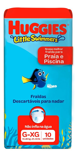 Fraldas Huggies Little Swimmers Praia & Piscina G-XG ( 14-20 Kg)