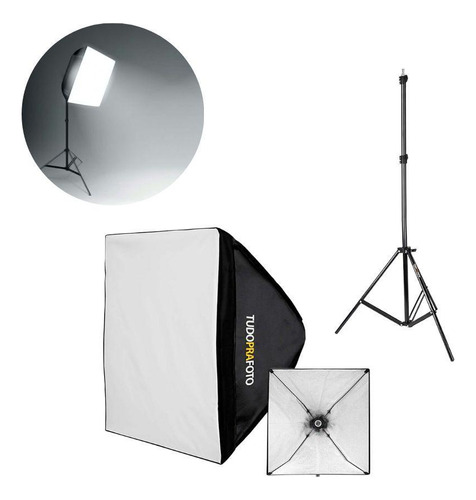 Softbox 40x40 Com Tripé Universal 2 Metros Tudoprafoto