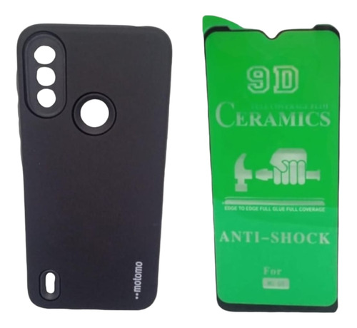 Estuche Antichoque Para Motorola E7i Power Y Vidrio Ceramico