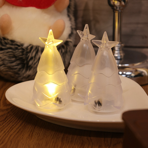 Luz Nocturna Brillante Con Forma De Árbol De Navidad Con For
