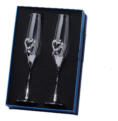 Copas De Champan Para Brindis De Boda Flautas De Cristal