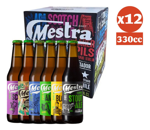 Pack Catador 12x Cerveza Artesanal Mestra Variedades Regalo