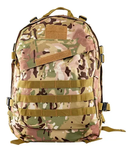 Mochila Tactica X7 Verde 40l Molle Reforzada Militar Selva