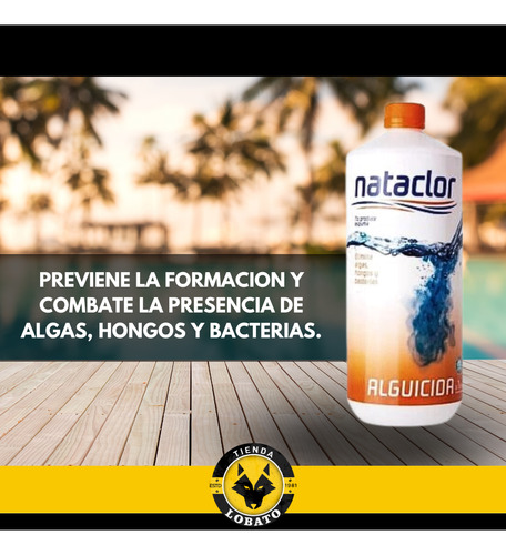 Combo Clarificador Mas Alguicida X 1l Para Pileta Nataclor