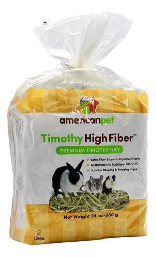 American Pet Timothy Gold Heno Pasto Alto Fibra 680 Gramos