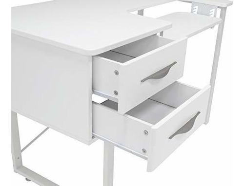 Ready 13398 Pro Line Craft And Office Desk With 2 Drawers