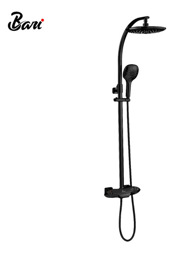 Set De Ducha Foglia Matte Black Marca Bari