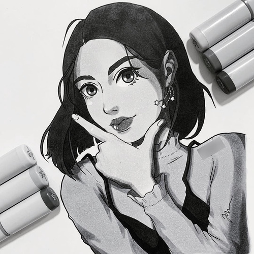 Marcadores Plumones Copic Sketch Caja C/12 Grises Fríos