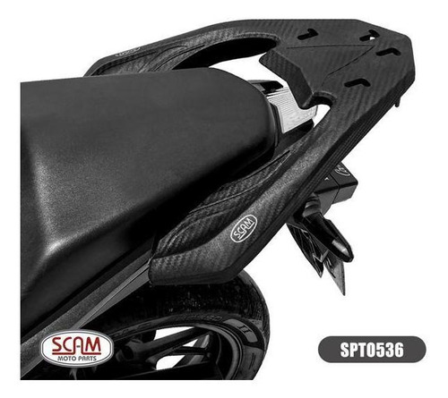 Imagem 10 de 10 de Suporte Baú Honda Cb Twister 250 Bagageiro Fiber Force Scam