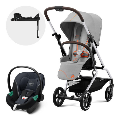 Coche Travel System Eezy S Twist Plus Slv L.grey + Aton S2 +