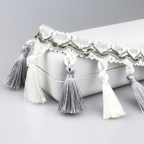 . Cortina De Encaje De 13 M, Decoración De Flecos Colgantes