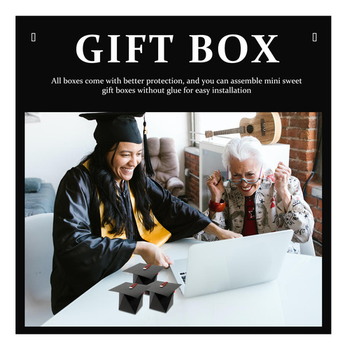 Caja De Regalo Con Gorro De Graduación, 50 Unidades