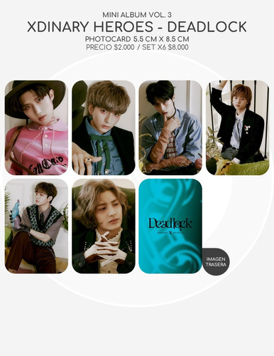 Xdinary Heroes - Deadlock (set Photocards Fanmade)