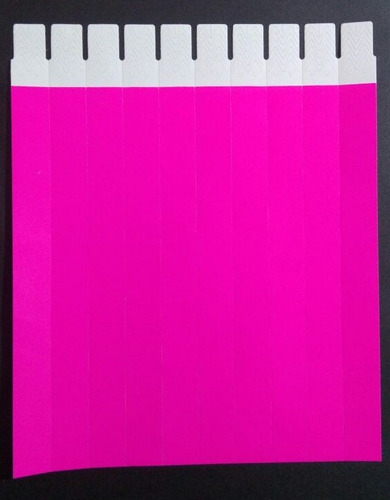 Pulseira Tyvek Rosa Fluorescente 1 Mil Unidades