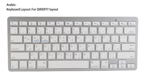 Teclado Ultradelgado Bt Inalámbrico A Prueba De Salpicaduras