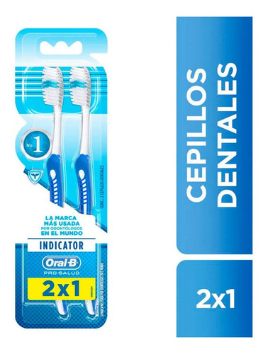 Imagen 1 de 7 de Cepillo Dental Oral B Indicator Plus Suave X 2 Un