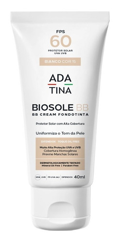 Ada Tina Biosole Bb Fps 60 Bianco - Protetor Solar 40ml