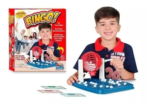 Jogo Bingo Lotto Infantil Com Globo Marcadores E 48 Cartelas