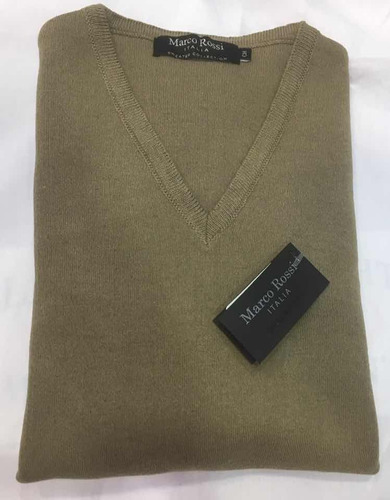 Suéter Camel Cuello V Hombre
