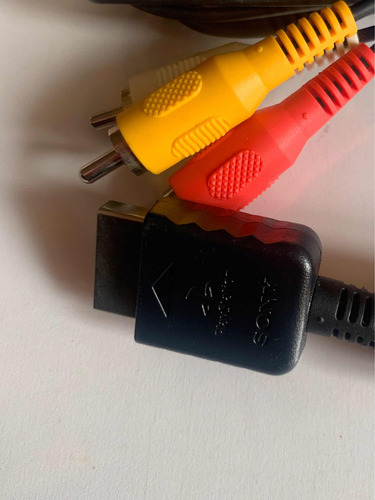 Cable Audio Y Video Original Playstation Ps1, Ps2 Y Ps3. (Usado)