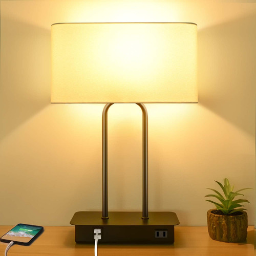 Lámpara De Mesa De Control Táctil Regulable De 3 Niveles Con