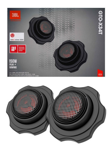 Tweeter Jbl Model Gto X34t 3/4 polegadas e 50 watts Rms, cor preta