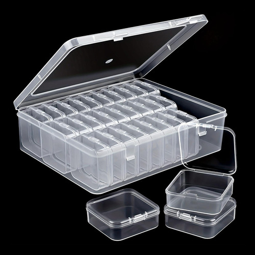 Caja Organizadora Transparente, Contenedor De Cuentas, 30