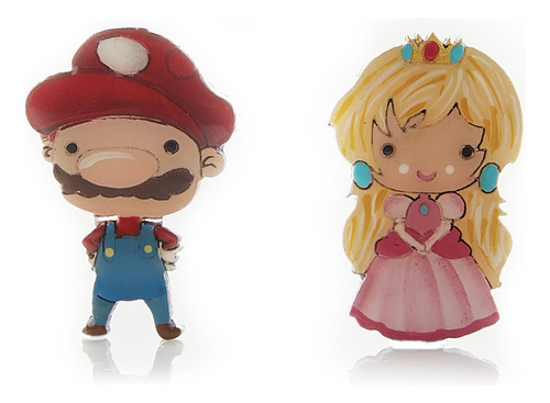 Pines Mario Bross Broche Aventura Infantil Decoración 