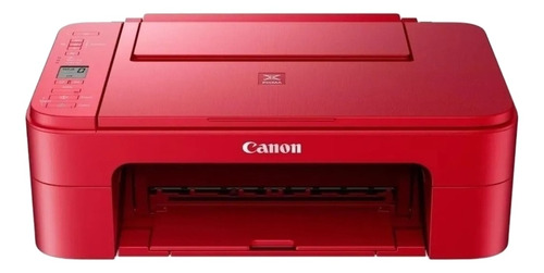 Impresora a color multifunción Canon Pixma TS3310 con wifi roja