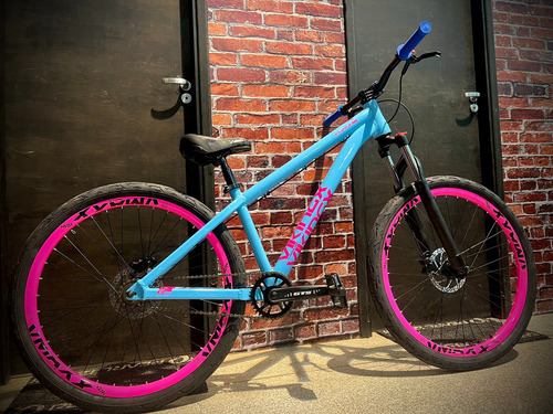 Bicicleta Vikingx Aro 26 21v Freio Disco Hidraulico Tuff 38 Cor Azul Celeste Rosa Rosa Tamanho Do Quadro 13.5