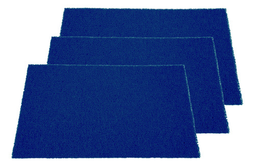 3 Capacho Vinilico 40x60 Banheiro Entrada Cozinha Azul Royal