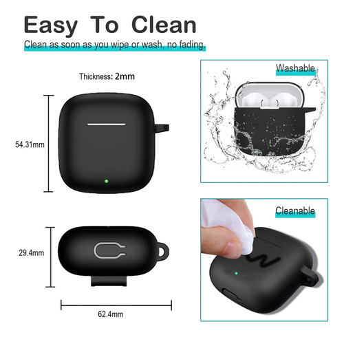 USTIYA Funda Para Huawei Freebuds SE 3 / SE 2 Gen Case Protectora Carcasa color negro Silicona Cover