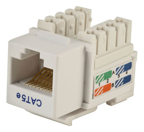 Jack Rj45 Cat5e Blanco X 1 Unidad Dracma