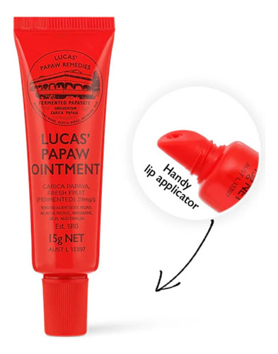 Tubo De Pomada Lucas Papaw De 15 Ml Com Aplicador Labial - P