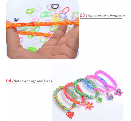 Kit De Fabricación De Pulseras Con Banda Elástica Para Niños