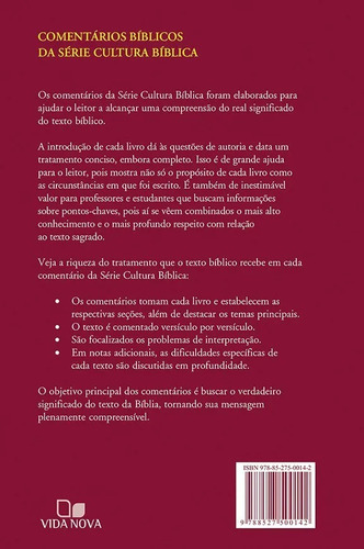 Jeremias E Lamentações - Introdução E Comentário - Vida Nova, De Na Capa. Editora Vida Nova Em Português