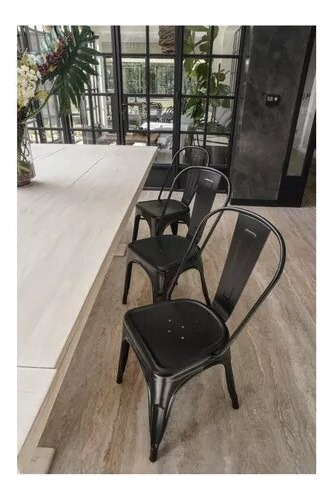 Imagen 2 de 5 de Silla Tolix Metal Comedor Living Jardin - Hlc Home