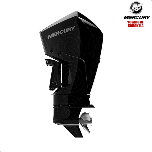 Motor Popa Mercury 4t 225hp Cxl Efi V6 Dts Pess Física Preto